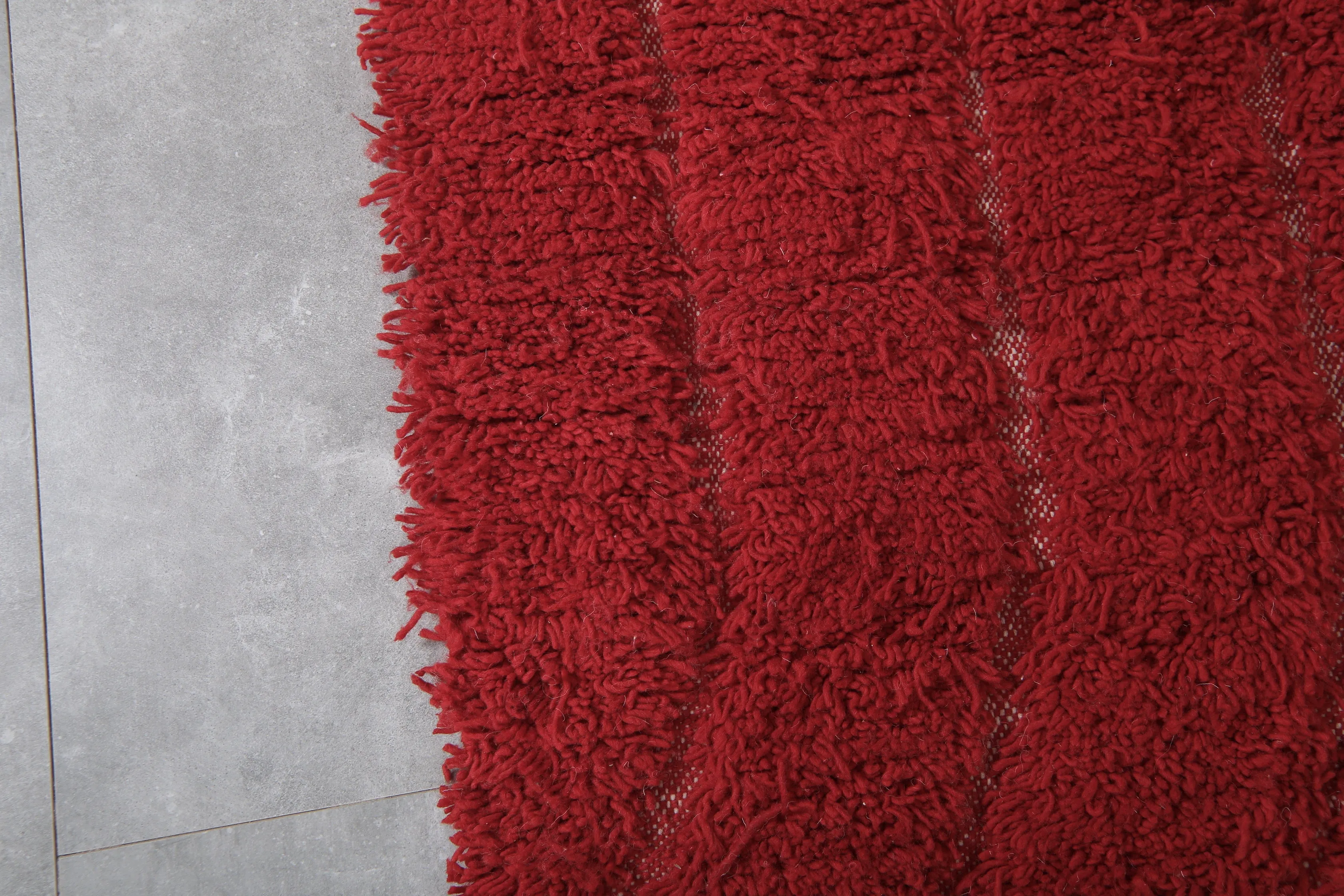 Red Handmade rug - custom moroccan berber carpet