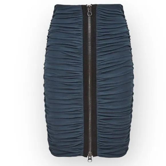 REISS Tamara Zip Detail NWT Ruched‎ Pencil Skirt- size 0