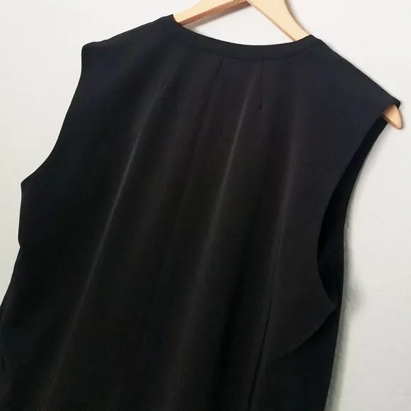 Robert Rodriguez Black Tilda Vest M Longline Asymmetric Zip Up Sleeveless Grunge