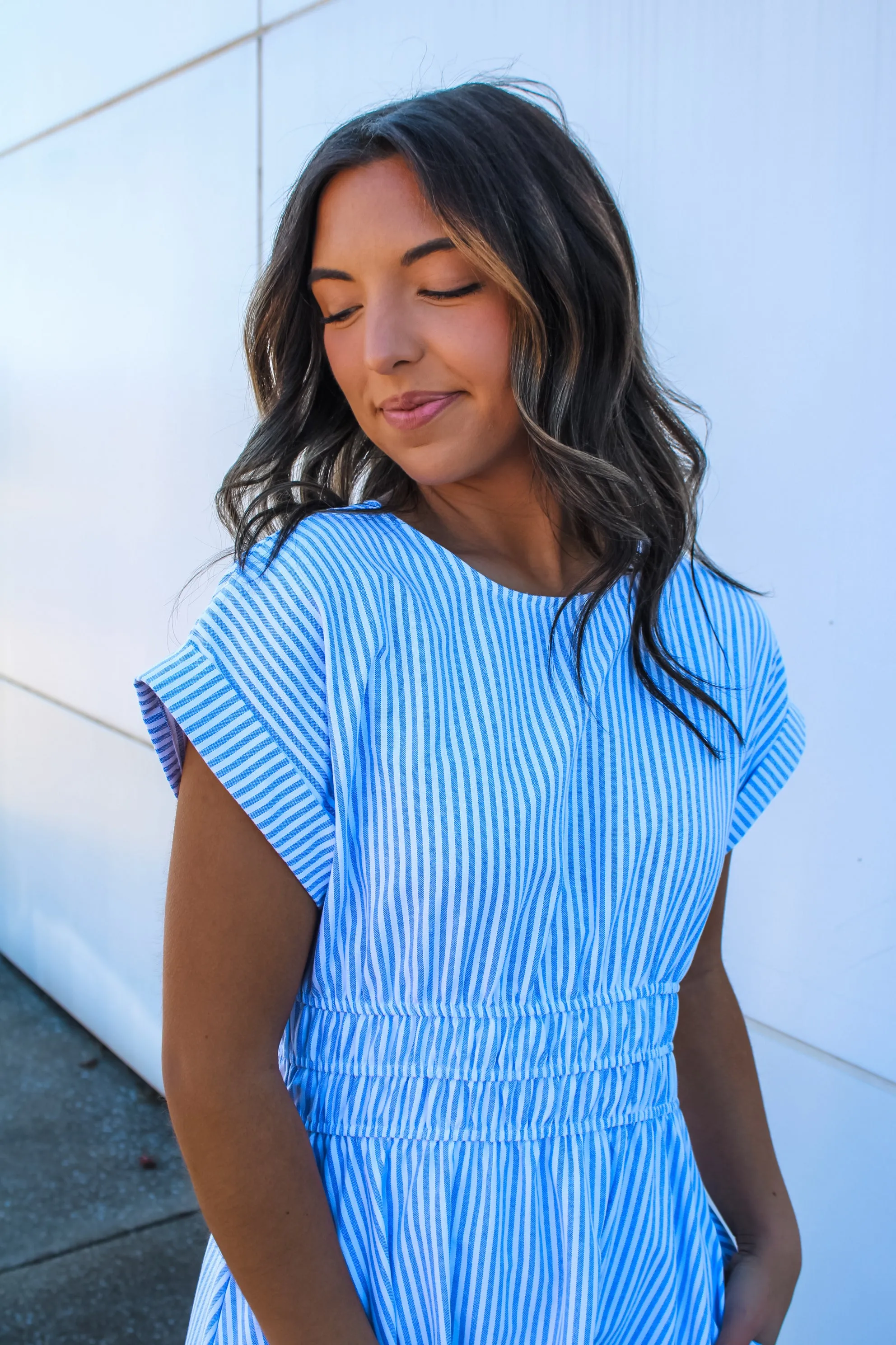Sail Away Striped Midi • Blue