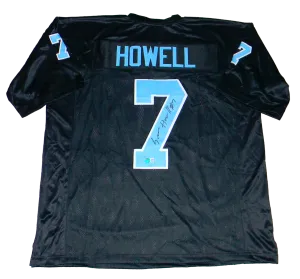 SAM HOWELL AUTOGRAPHED NORTH CAROLINA TAR HEELS #7 BLACK JERSEY BECKETT