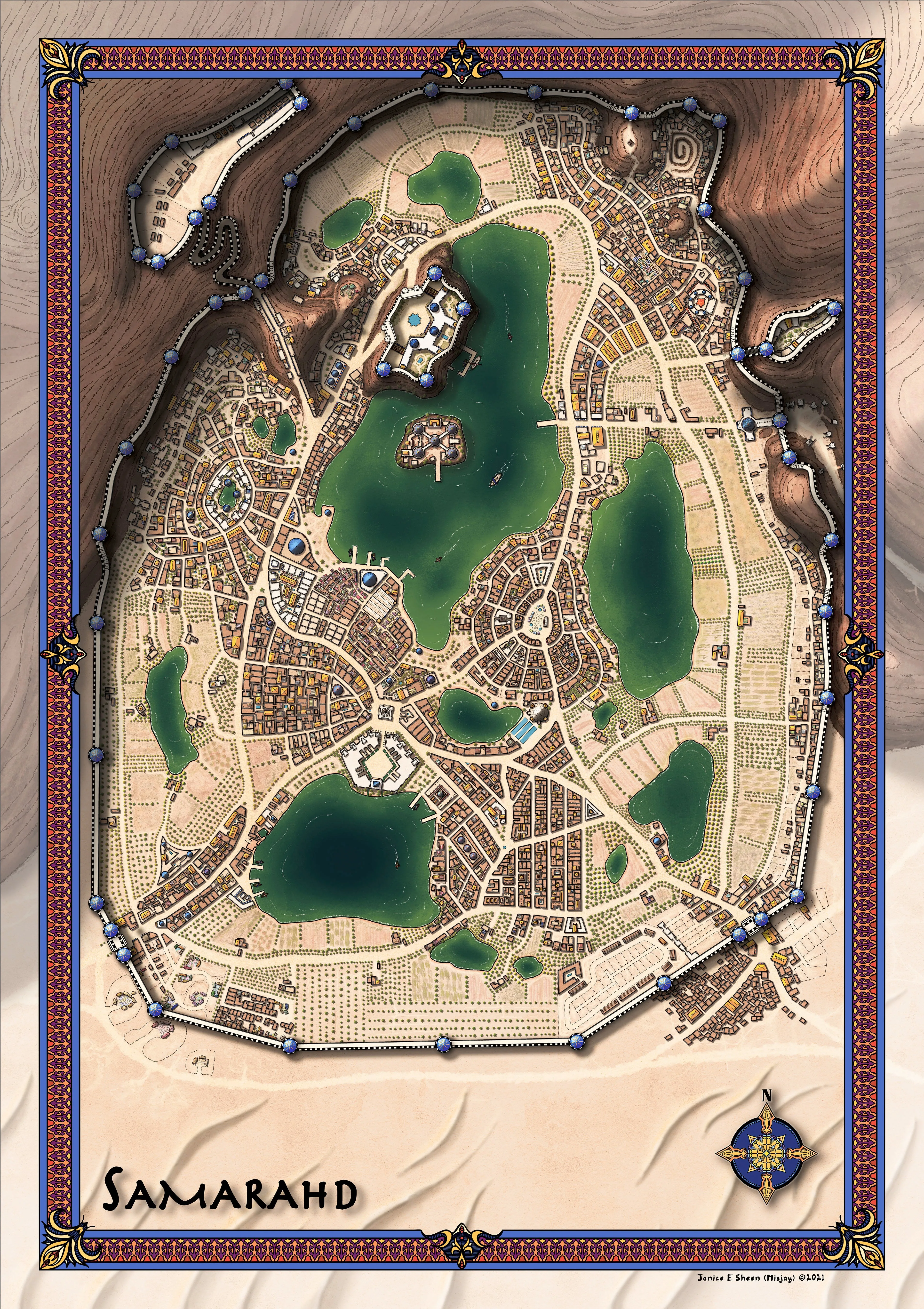 Samarahd Misjay Maps Canvas Art Print