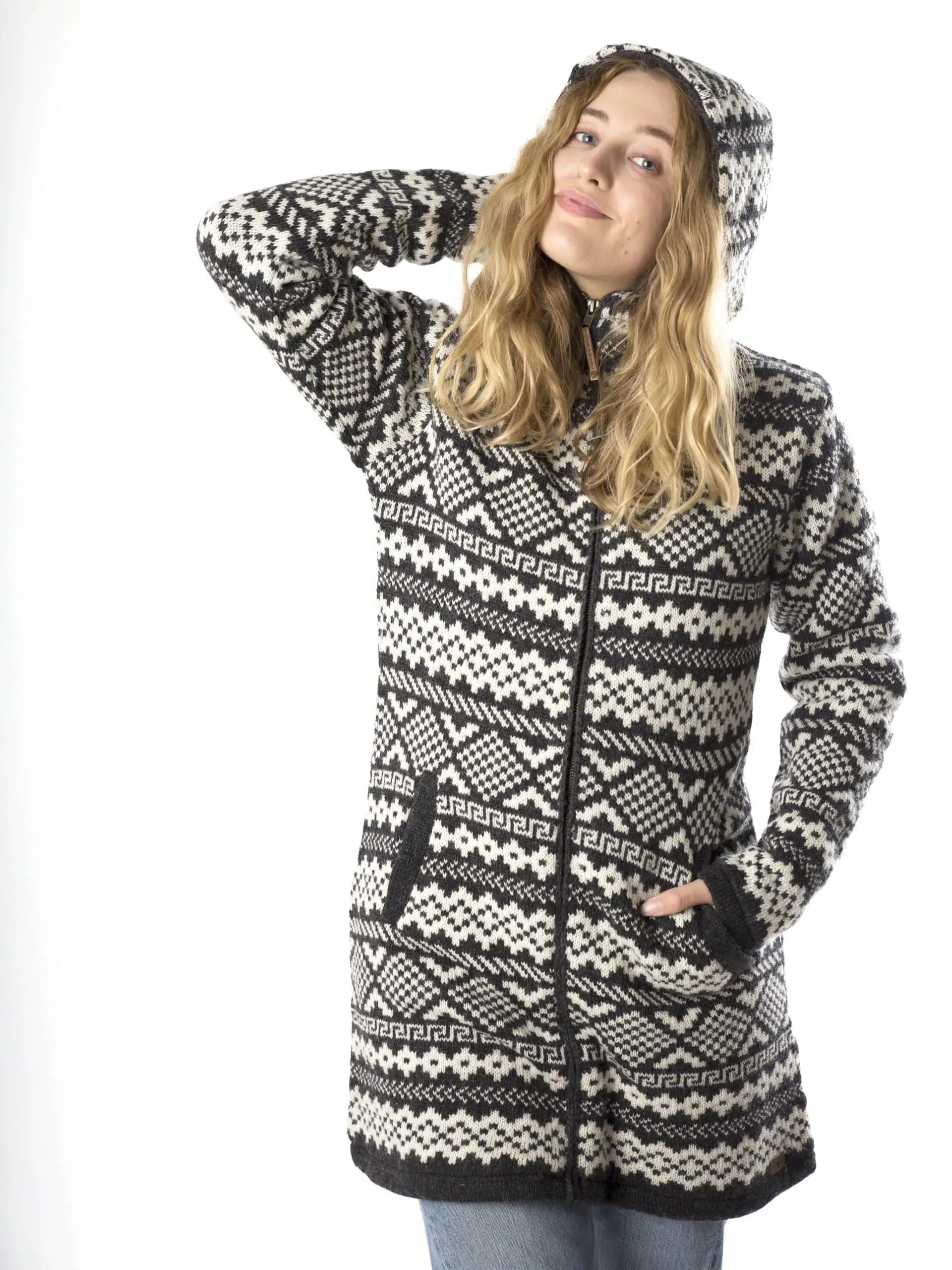 Scandinavian Hood Sweater Coat