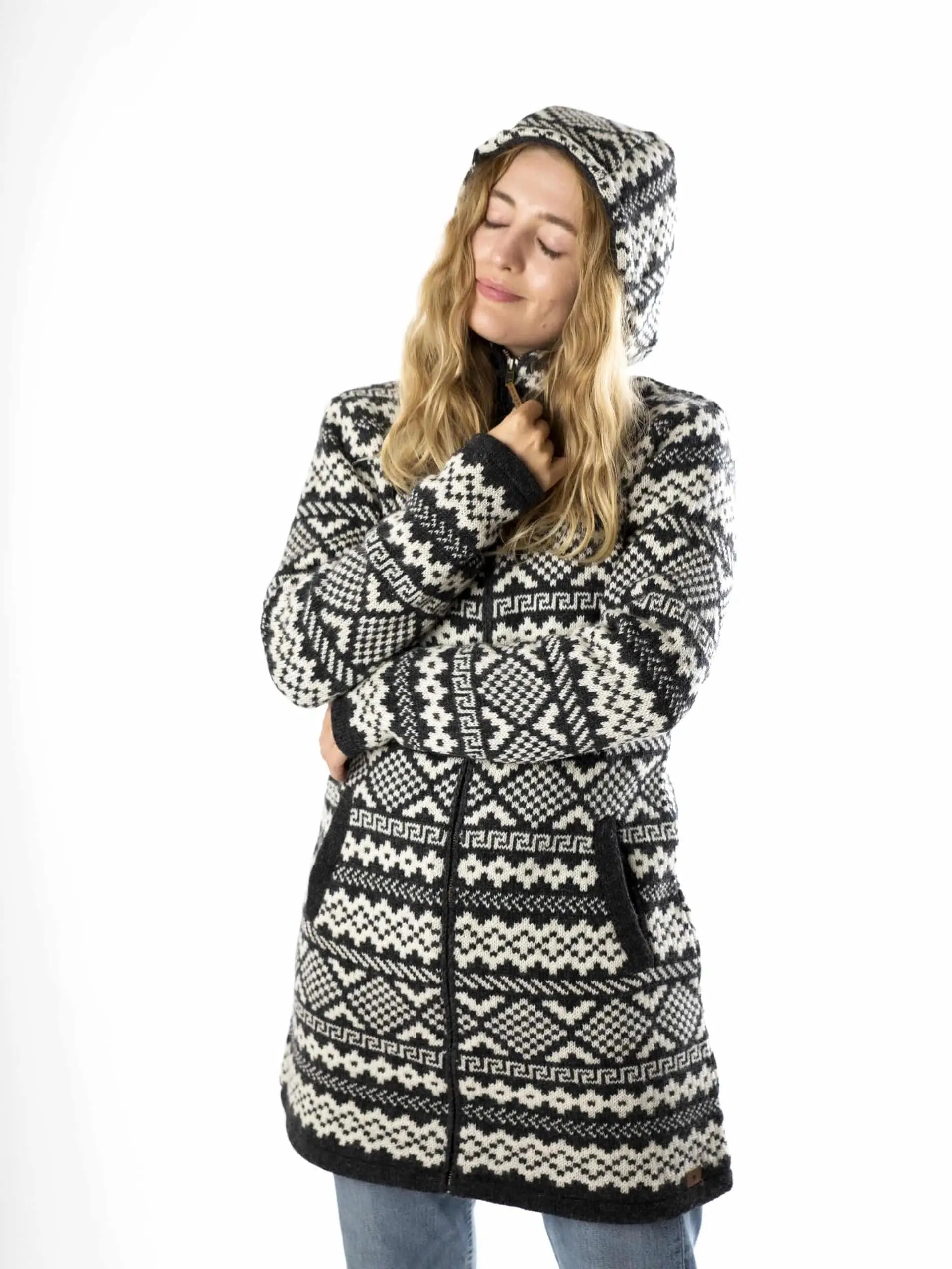 Scandinavian Hood Sweater Coat