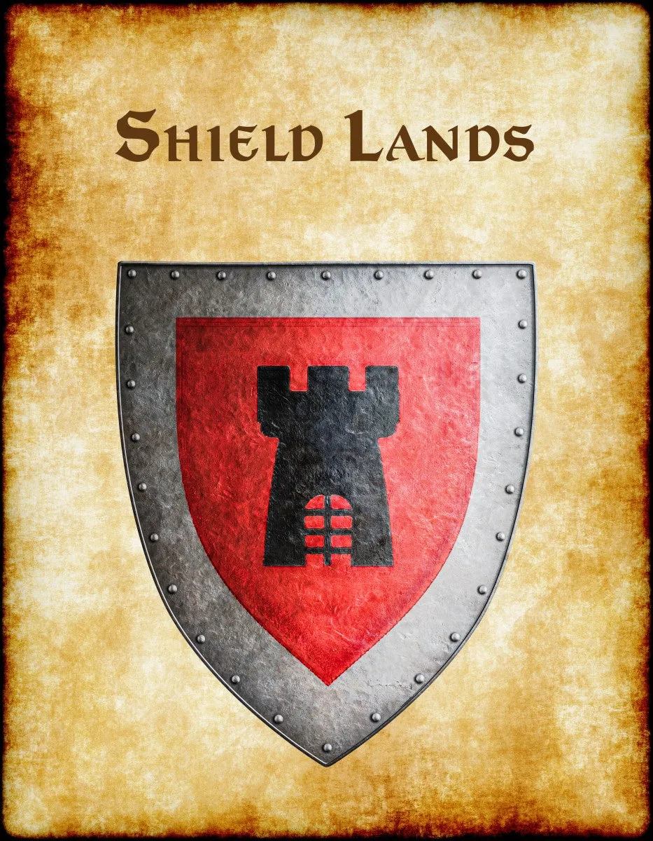 Shield Lands Heraldry of Greyhawk Anna Meyer Cartography Canvas Art Print
