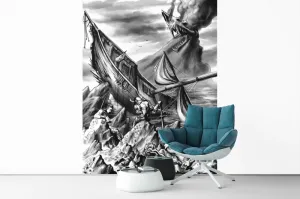 Shipwrecked on Skullcano Island Gallery Canvas Art Print