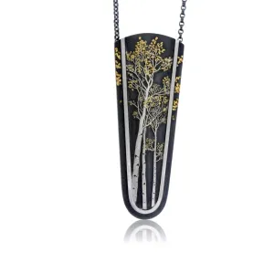 Silver, 18K Gold, & Nugget Gold Aspen Duet Pendant