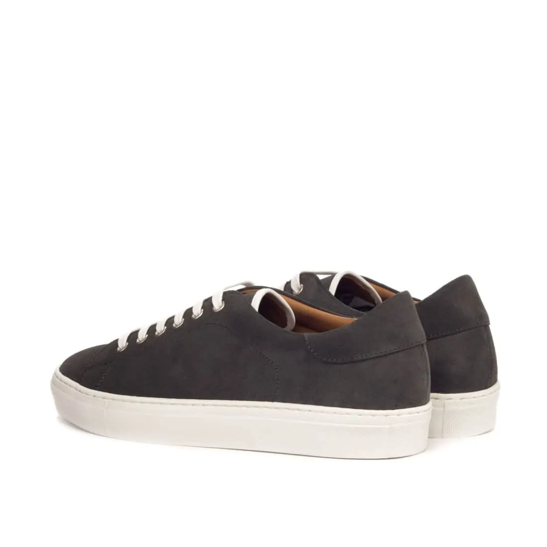 Sneakers Jersey en daim gris - Semelles Blanches