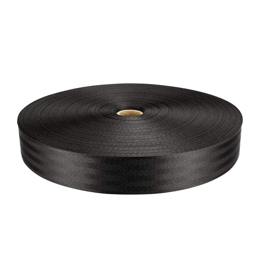 Sterling 50mm (2inch) Polyester Flat Webbing Per Metre Black