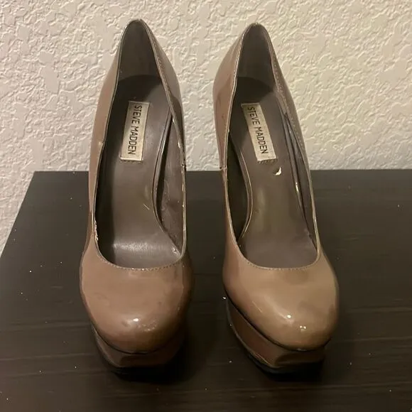 Steve Madden High Heels Size 8 Women’s - Surpass Heels Brown Patent
