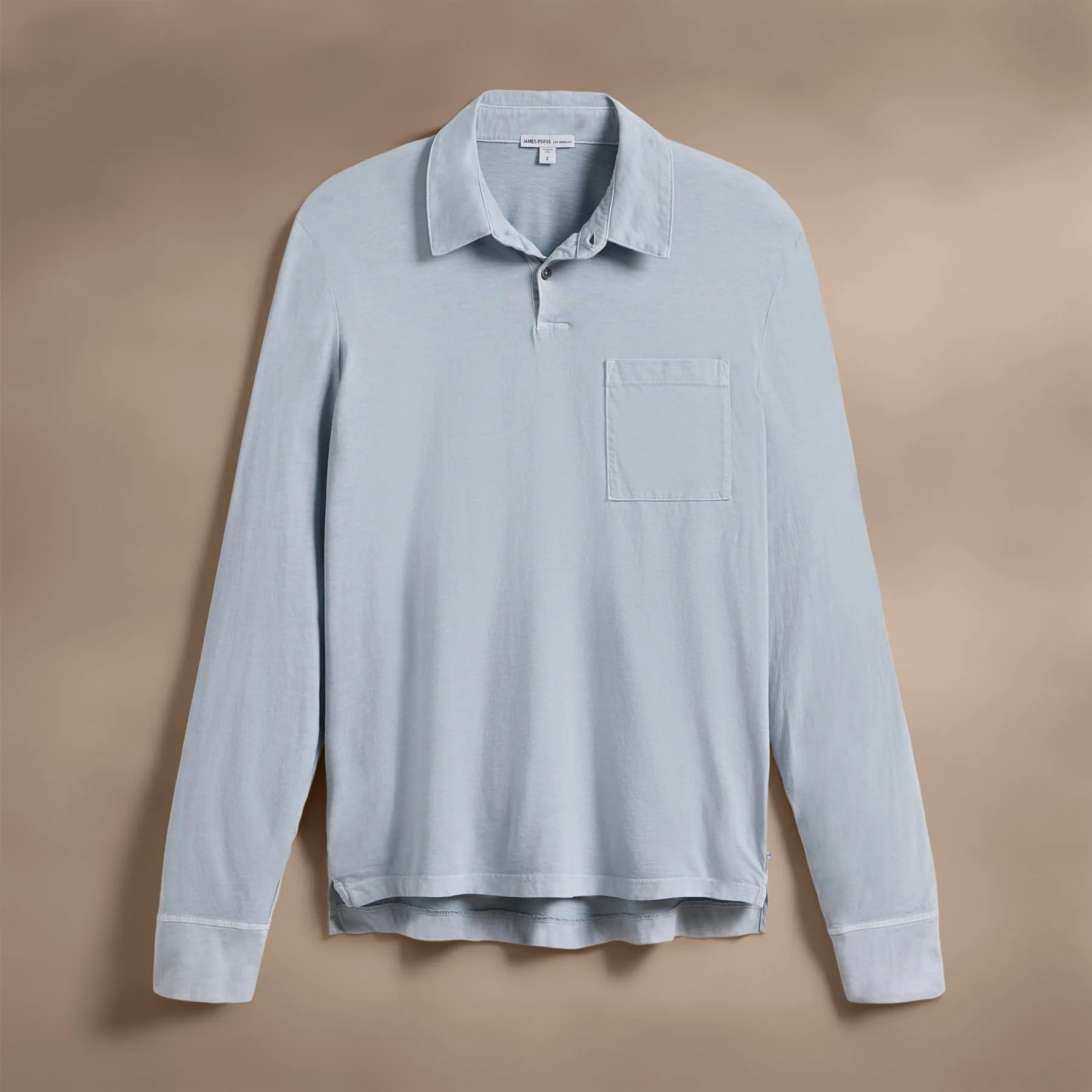 Sueded Jersey Rugby Polo - Grey Glacier Pigment
