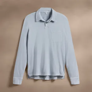 Sueded Jersey Rugby Polo - Grey Glacier Pigment