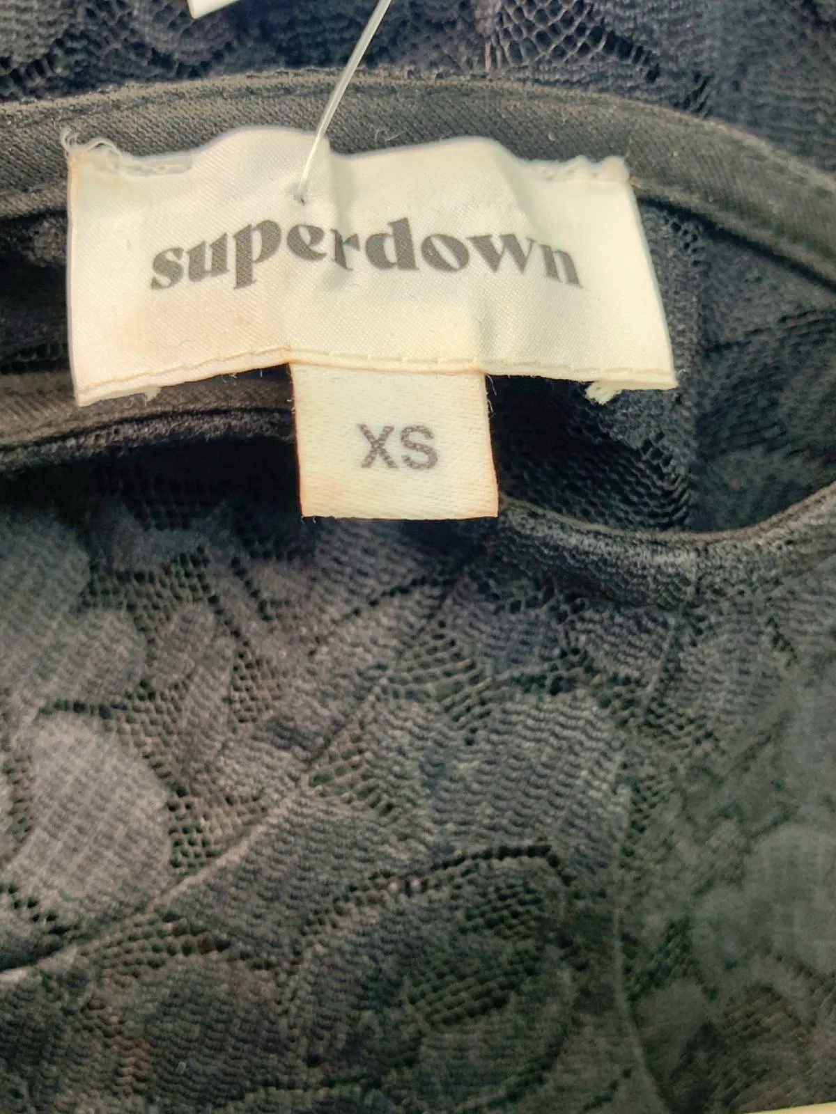 Superdown Black Lace Mini Dress XS