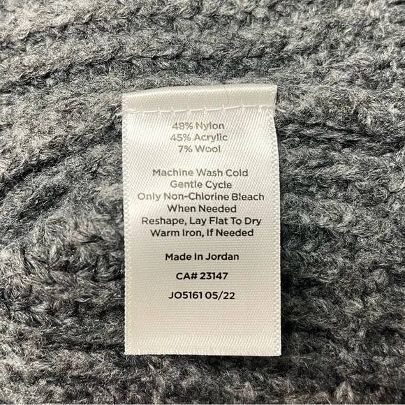 Talbots Shawl Collar Shaker Stitch Wool V Neck Pullover Sweater Oversized Small