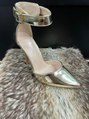 Teresa Gold Metallic Heels