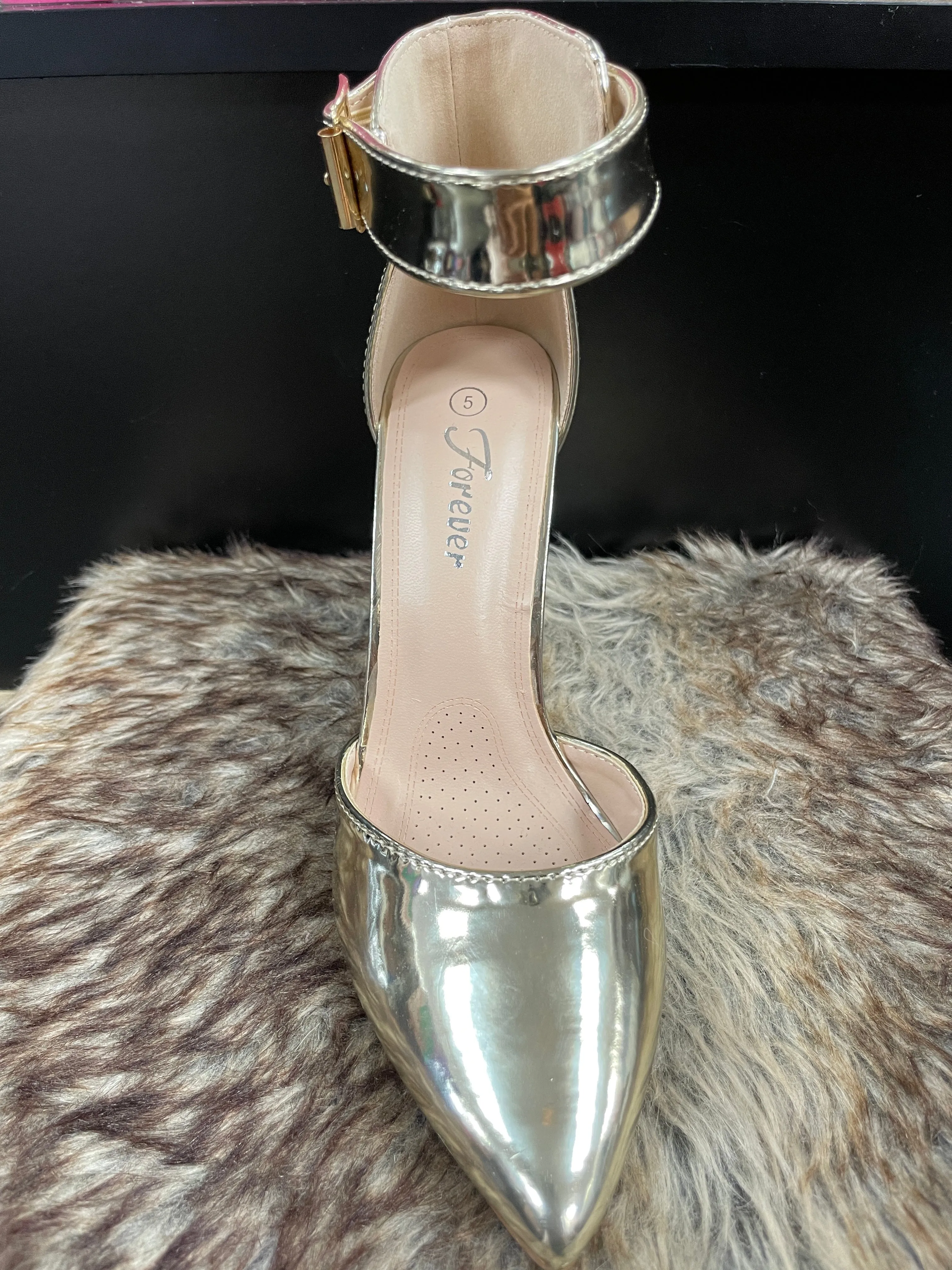 Teresa Gold Metallic Heels