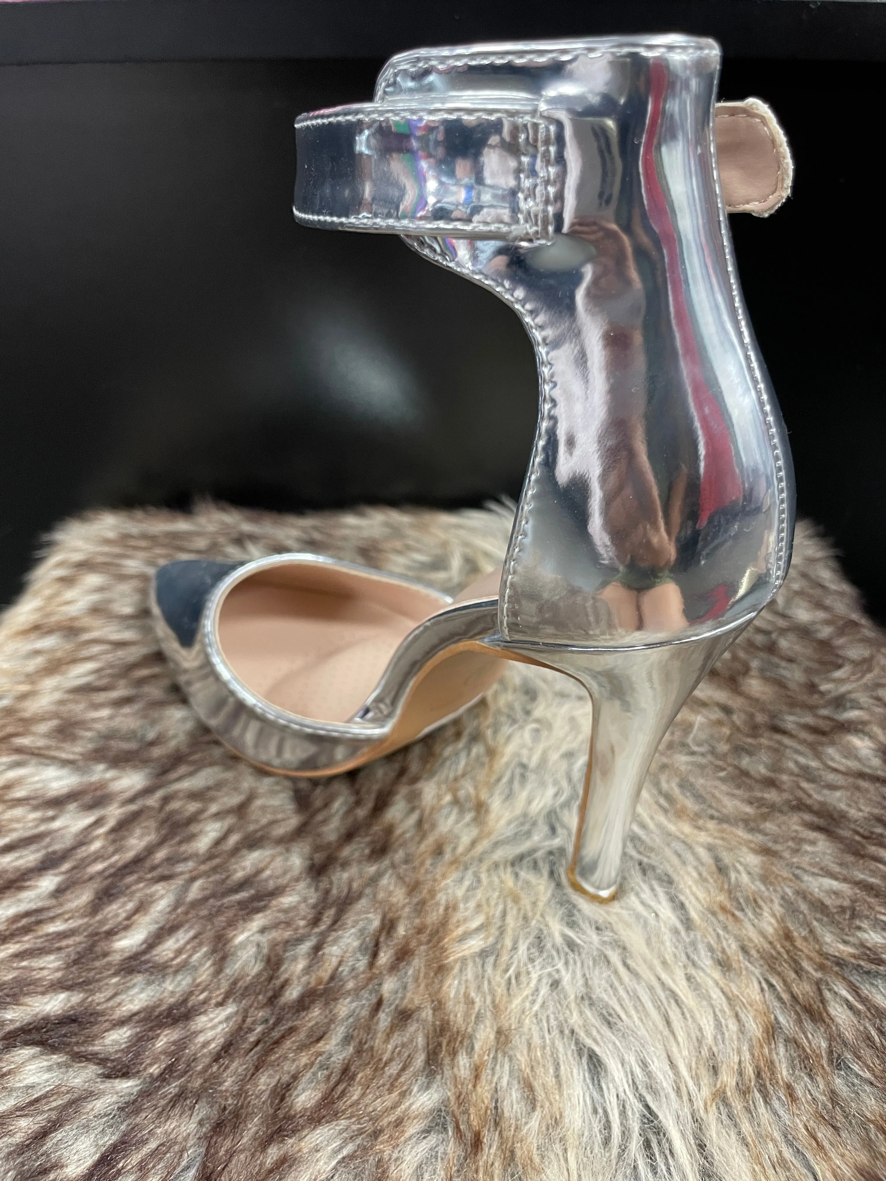 Teresa Silver Metallic Heels
