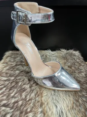 Teresa Silver Metallic Heels