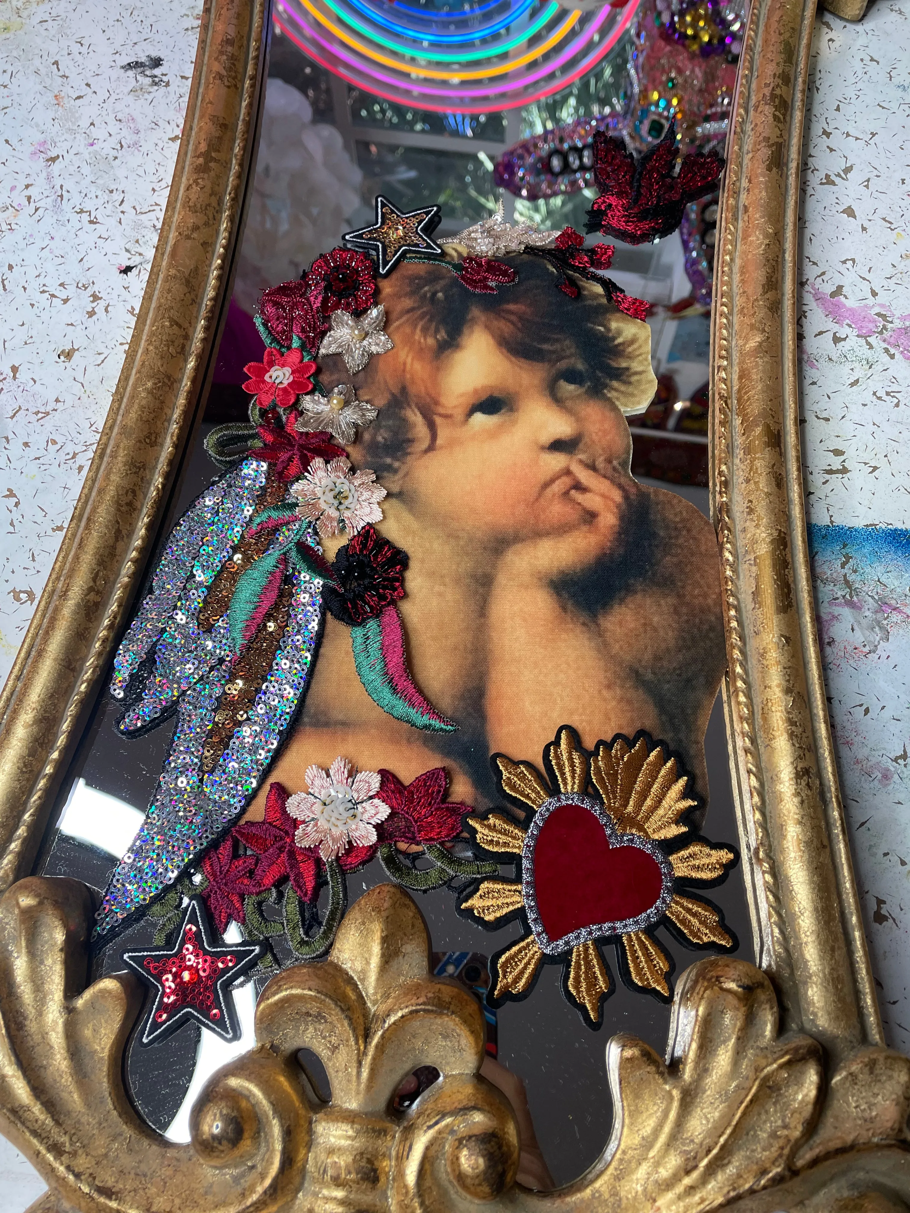 The Angels Mirror Canvas