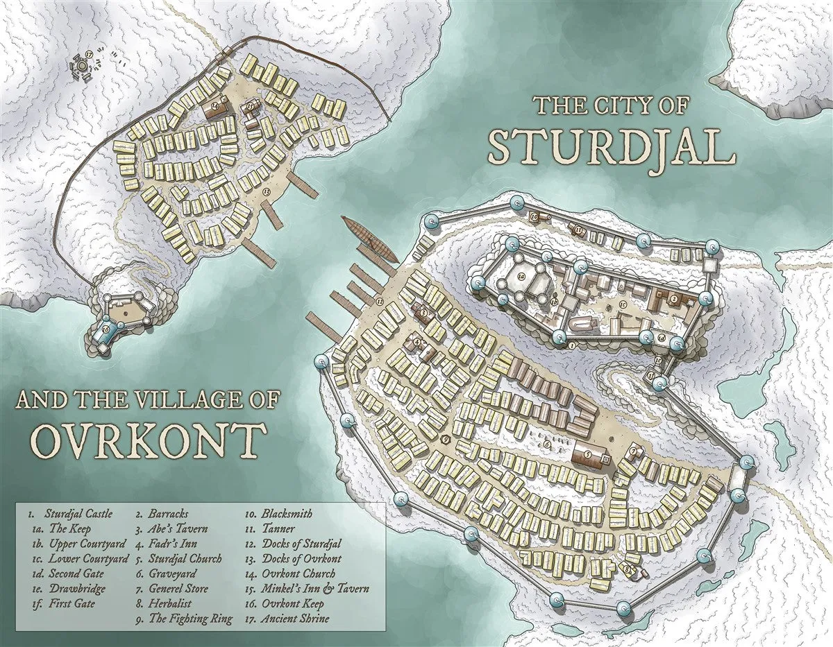 The City of Sturdjal Fantasy Map