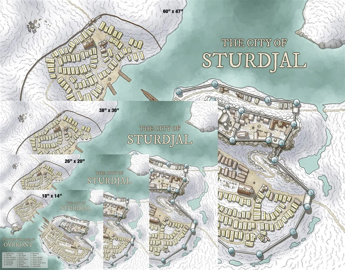 The City of Sturdjal Fantasy Map