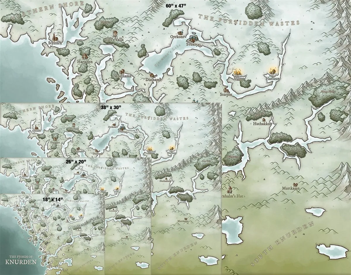 The Fjords of Knurden Fantasy Map