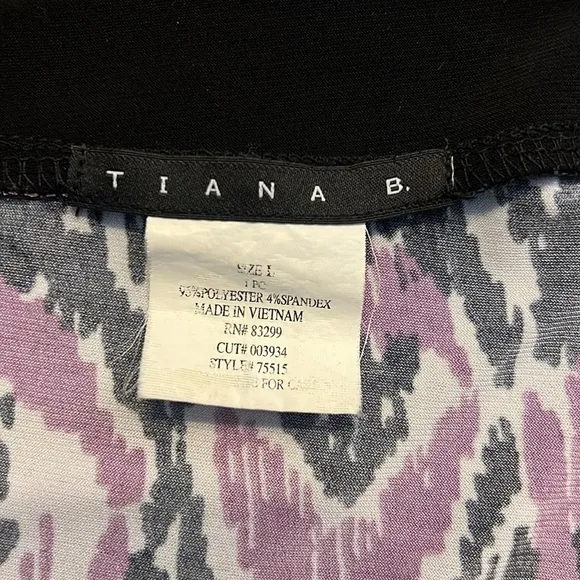 Tiana B. Print Spandex Blend Lightweight Dress, Sz. L.