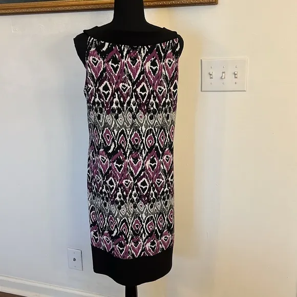 Tiana B. Print Spandex Blend Lightweight Dress, Sz. L.