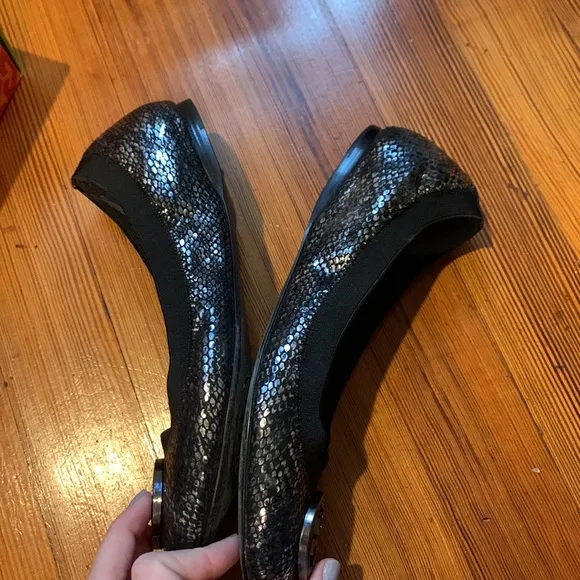 Tory Burch snake skin style flats