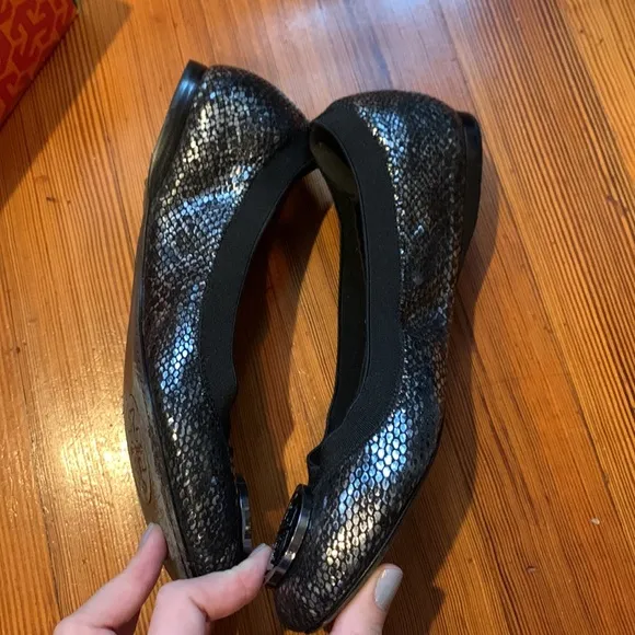 Tory Burch snake skin style flats