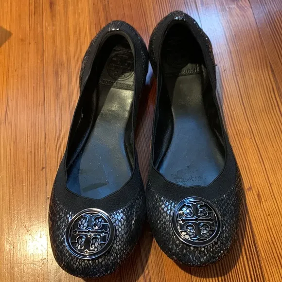 Tory Burch snake skin style flats