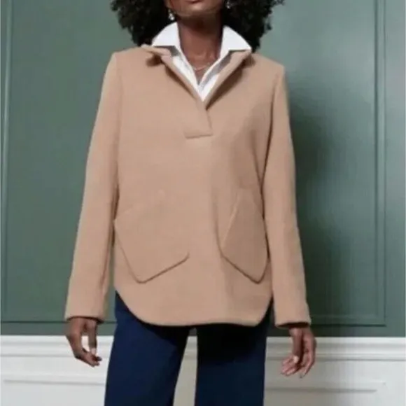 Tuckernuck Camel Emerson Wool Blend Equestrian Popover Jacket Size XXS NEW