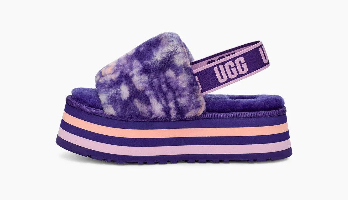 UGG Womens Disco Marble Slide Violet Night