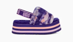 UGG Womens Disco Marble Slide Violet Night