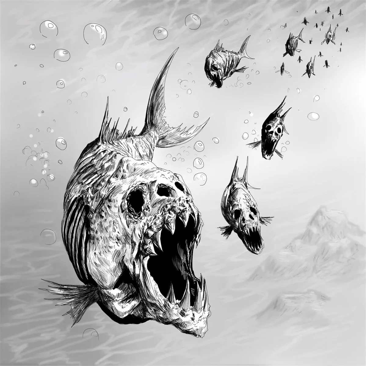 Undead Pirahna Gallery Canvas Art Print