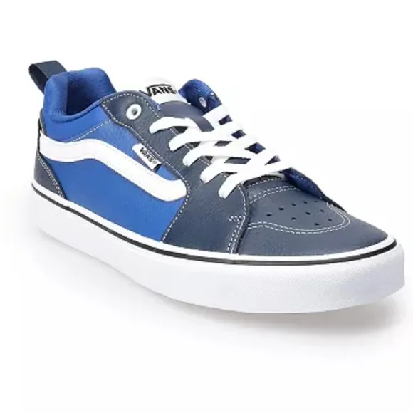 Vans Filmore 2 Tone Leather Navy Blue Youth Big Boy Sneakers