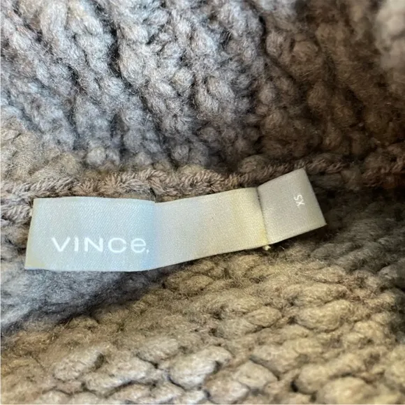Vince Fairisle Cozy Winter Turtleneck Wool Cashmere Blend Pullover Sweater Sz XS