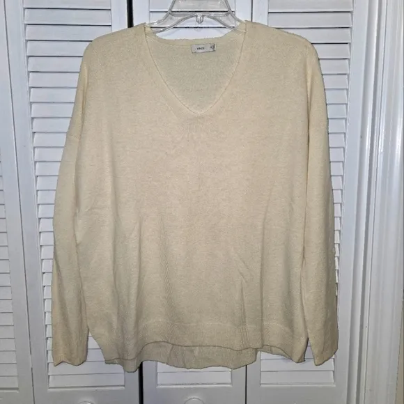 VINCE Women's XS V-neck Wool &amp; Cashmere Blend Sweater