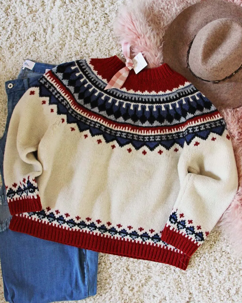 Vintage Fair Isle Knit Sweater