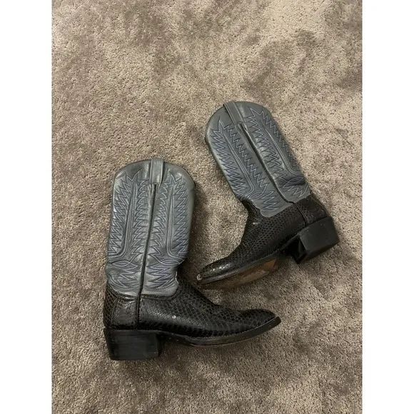 Vintage Mens COWTOWN GENUINE SNAKESKIN BOOTS Y2K American style US 7
