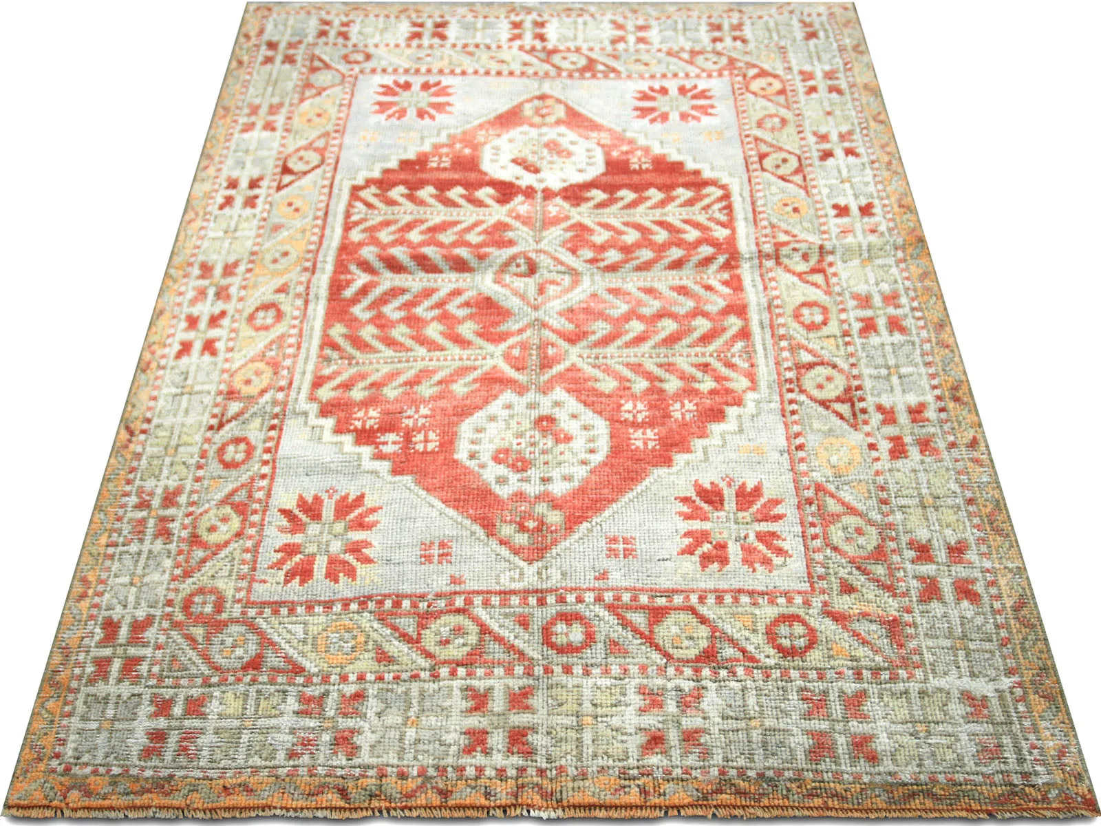 Vintage Turkish Oushak Rug - 3'5" x 4'10"