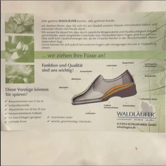 WALDLAUFER GREEN FLATS.  NEW.