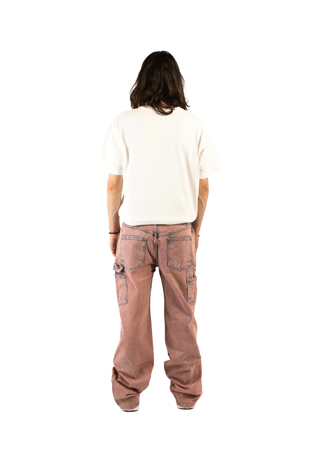 Wax Coated Carpenter Wide Leg Jeans