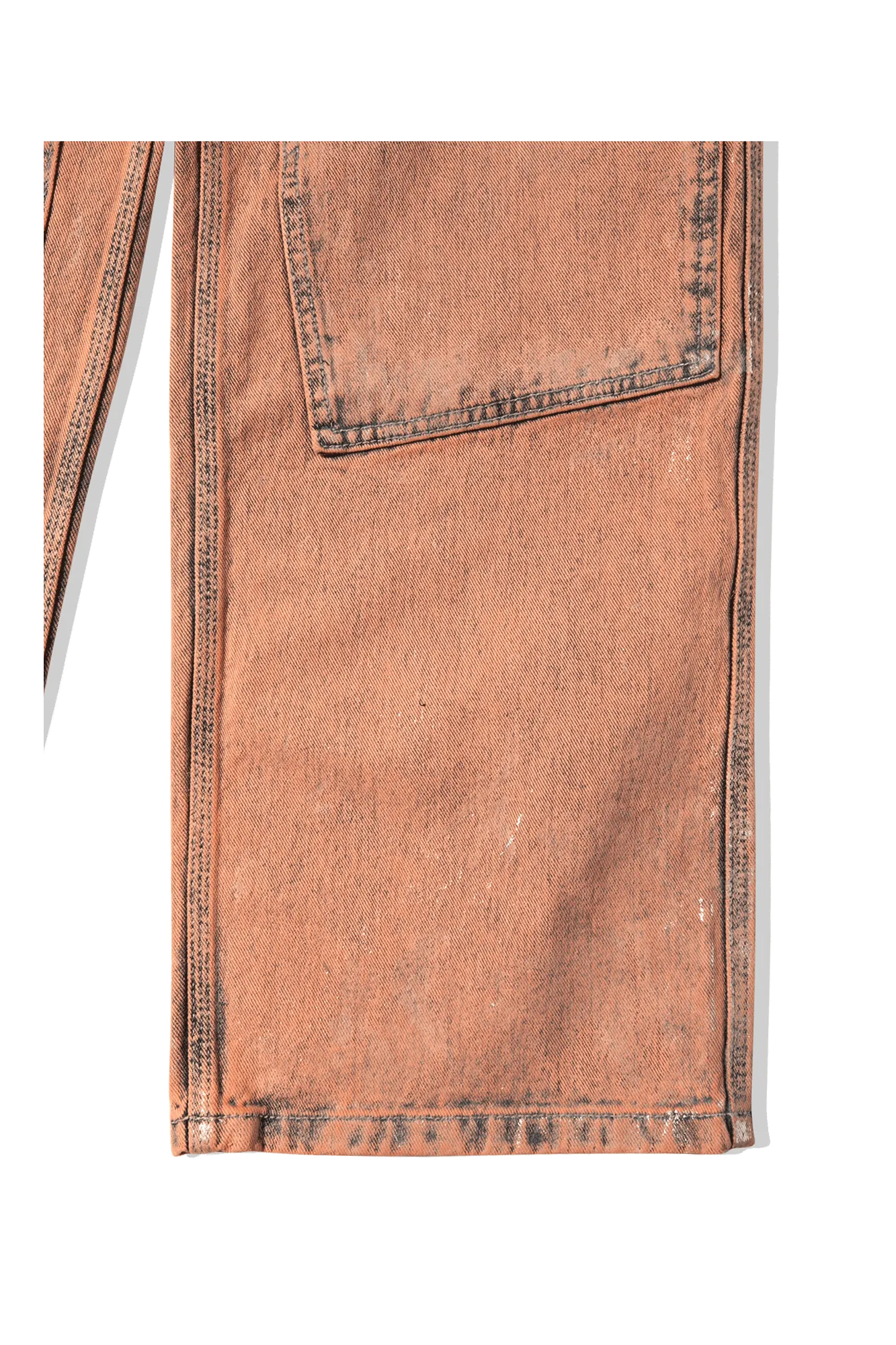 Wax Coated Carpenter Wide Leg Jeans