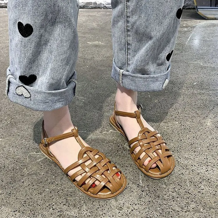 Women's Fashion Outerwear Flats, All-match Sandals