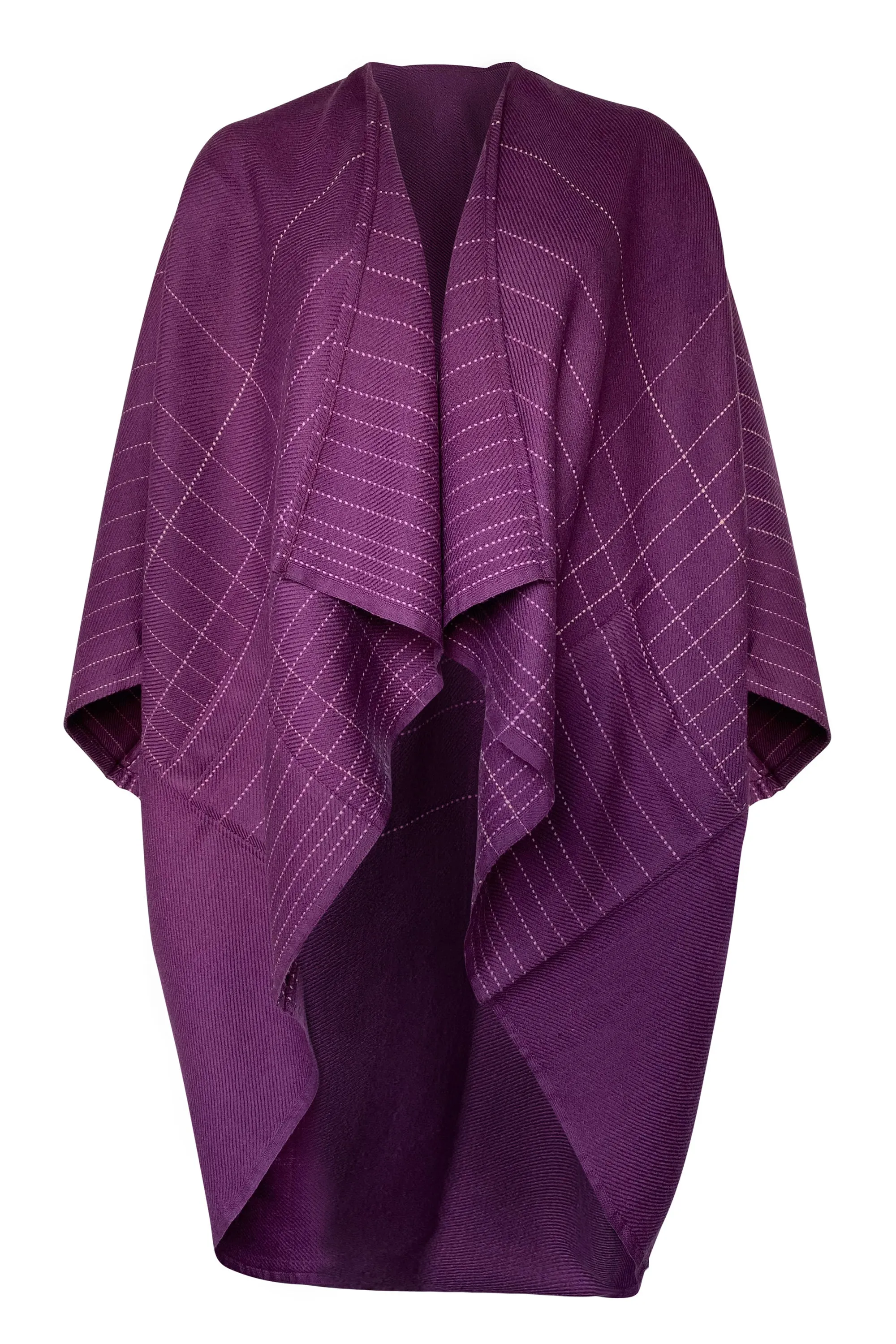 Wool Kimono Warm Plum