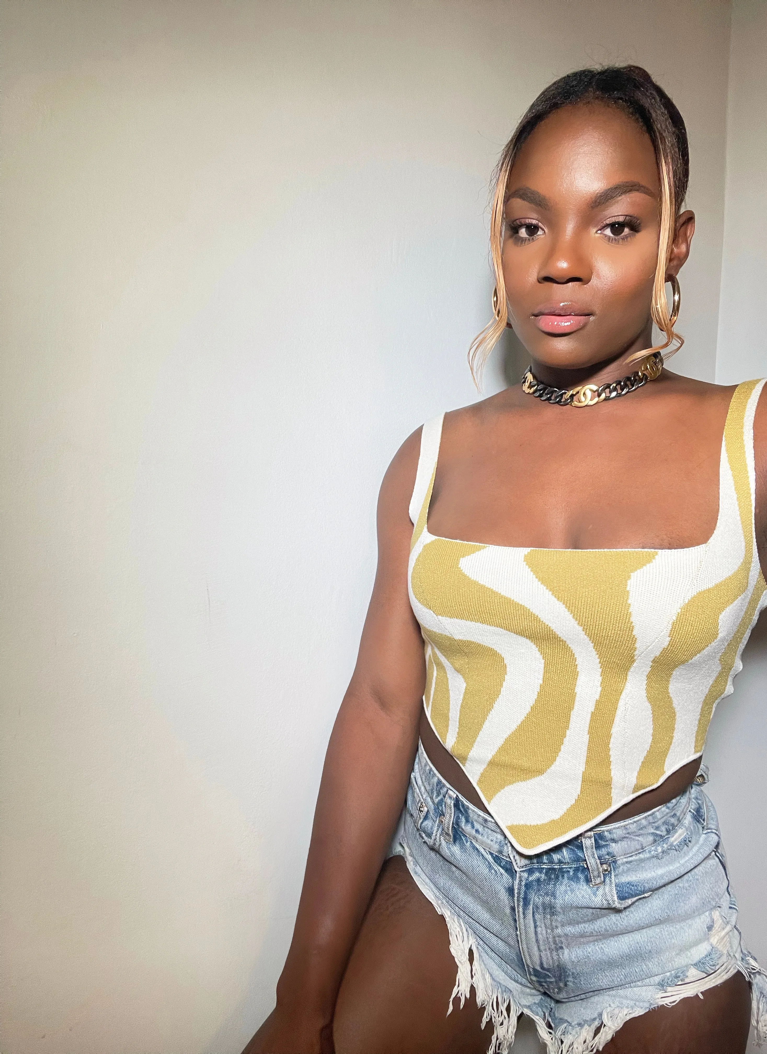 Zebra Print Knit Top