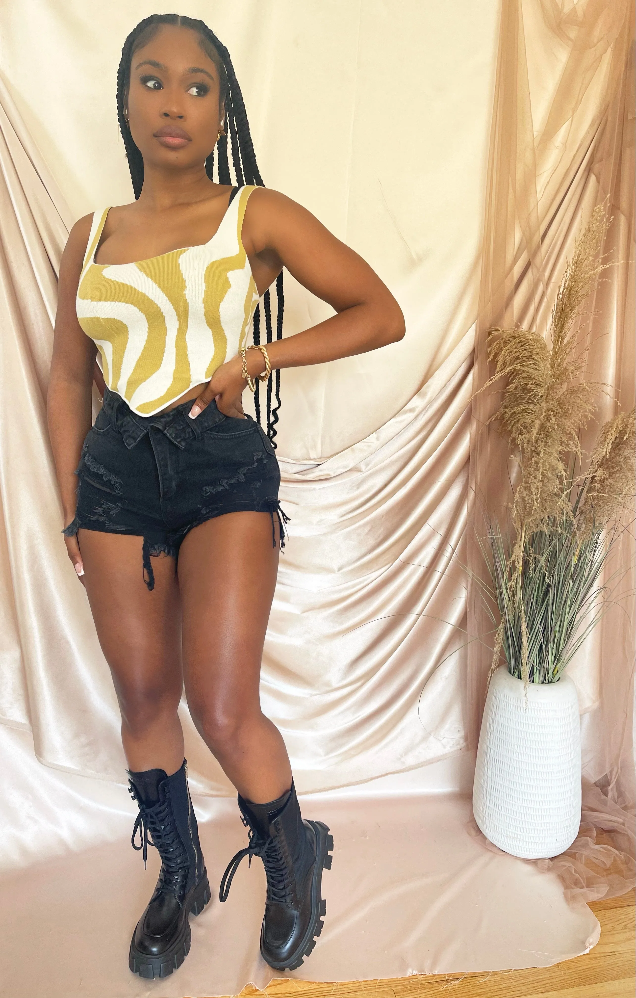 Zebra Print Knit Top